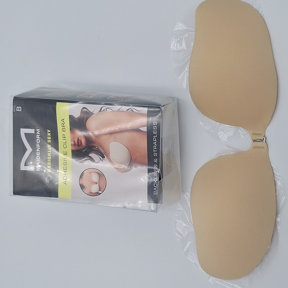 Maidenform Basically Sexy Strapless Backless Adhesive Clip Bra Cream